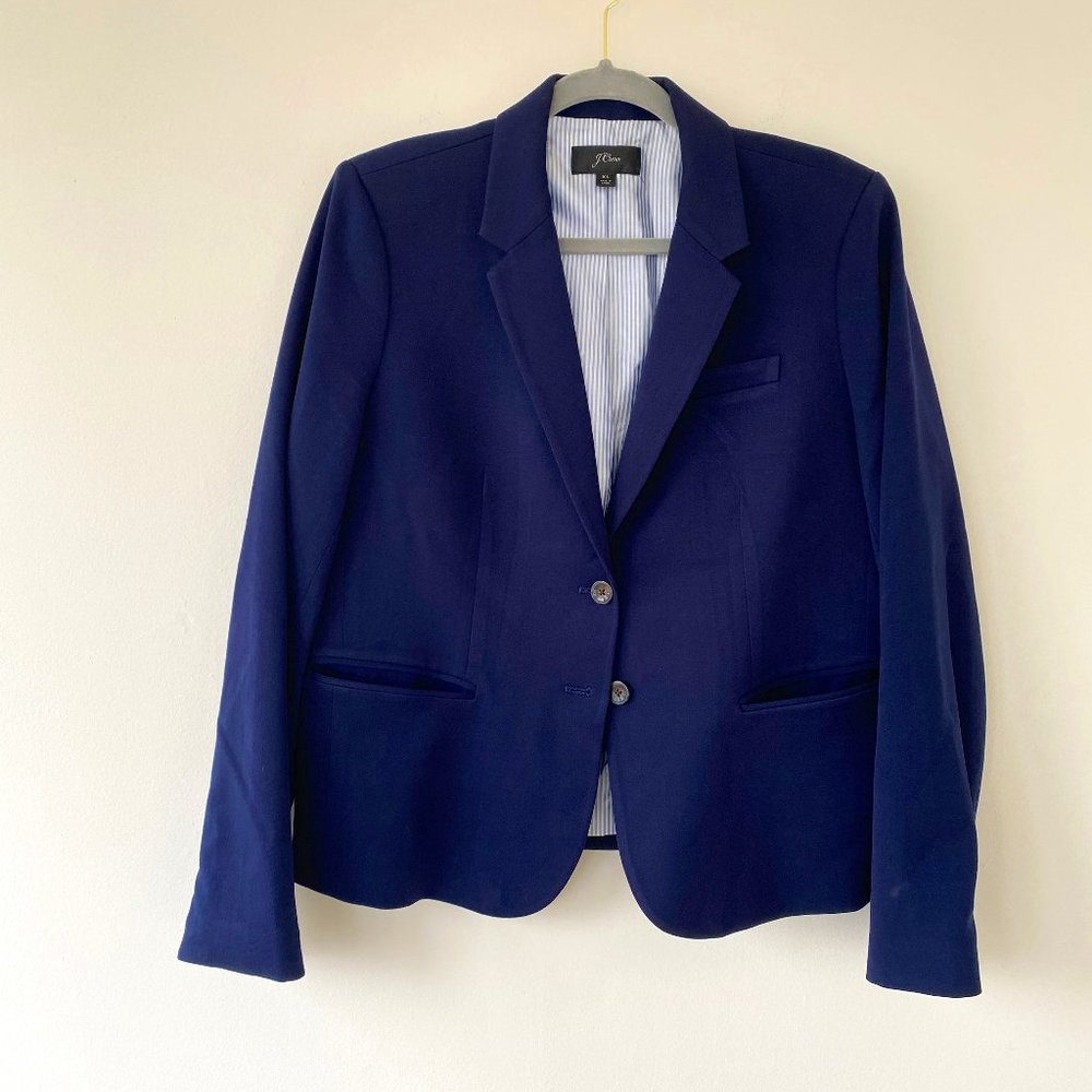 J. Crew Navy Blazer Size XL